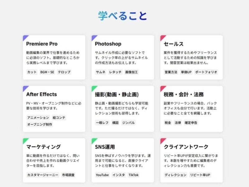 Editor Camp　カリキュラム